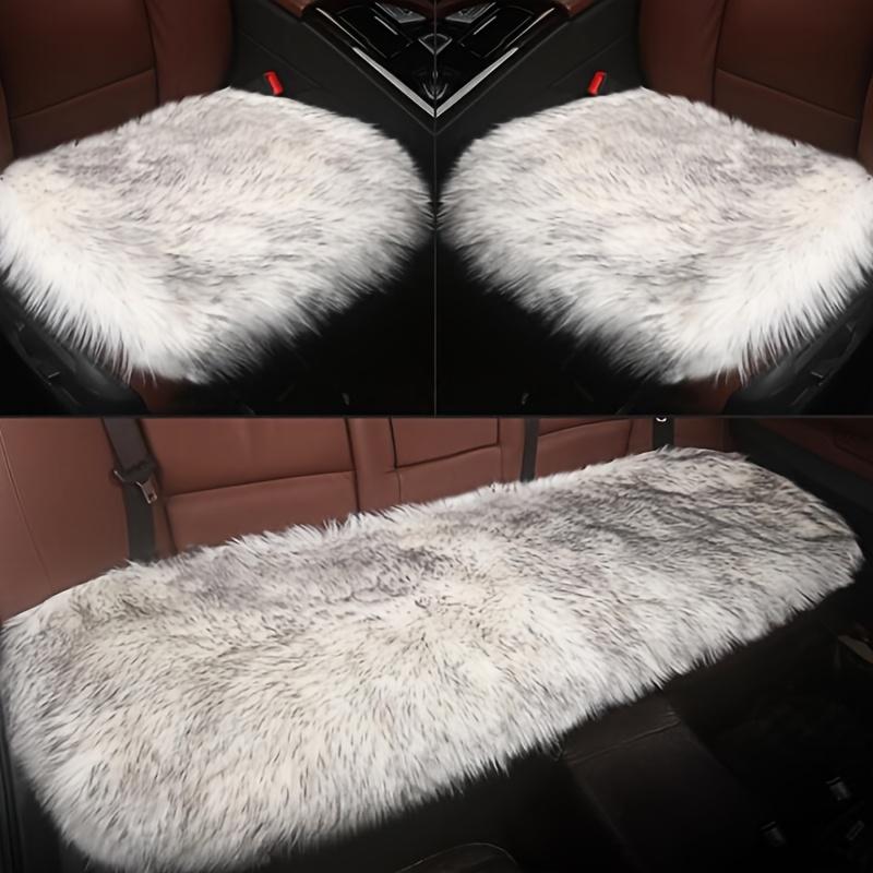 Winter Car Seat Cushion Automobile Long Plush Seat Cover Comfortable Fur Warm Seat Cushions for Cars Interior Accessories