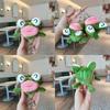 Cute Frog Green Plush Keychain Soft Cartoon Stuffed Animal For Kids Gifts