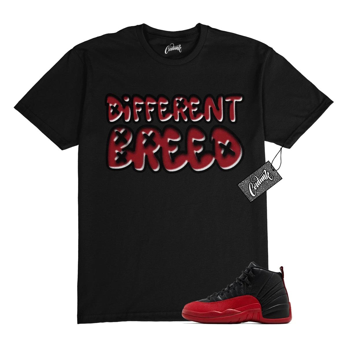 

12 Футболка Flu Game 2025 Черная с Красным Varsity для Совпадения DBREED XL