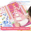 Prinzessin Anzieh-Stickerbuch für Mädchen Niedliches Anziehen Kinder Lernspielzeug Schönheits-Make-up-Buch