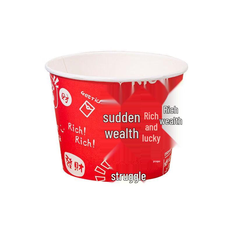 Disposable Round Food Container Paper Bowls with Chopsticks