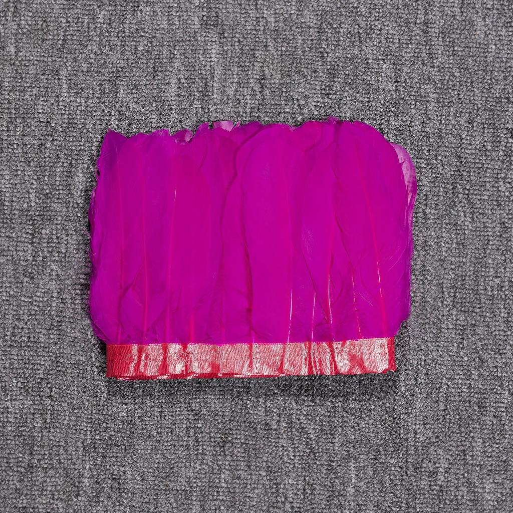 Goose Feather Large Floating Cloth Strip 2 Meters Feather Cloth Edge Goose Feather Cloth Strip Diy Feather Flower Stage Clothing Shawl Wing Decoration