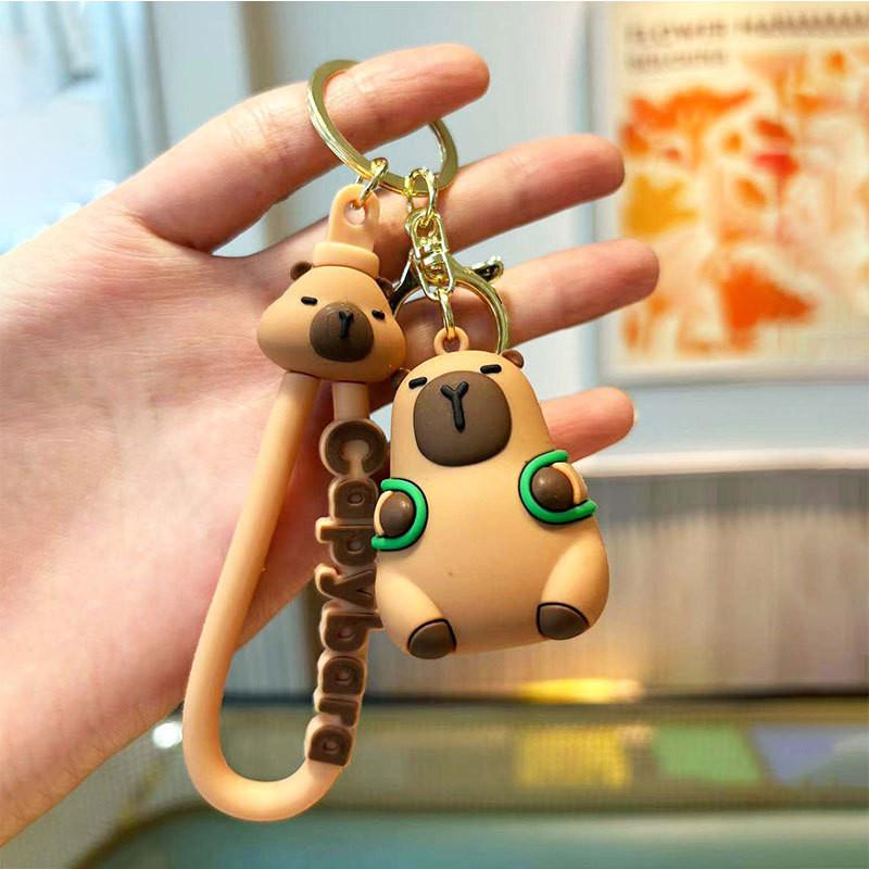 Turtle Lovely Capybara Keyring Resin Cartoon Keychain Gift For Bags And Accessories
