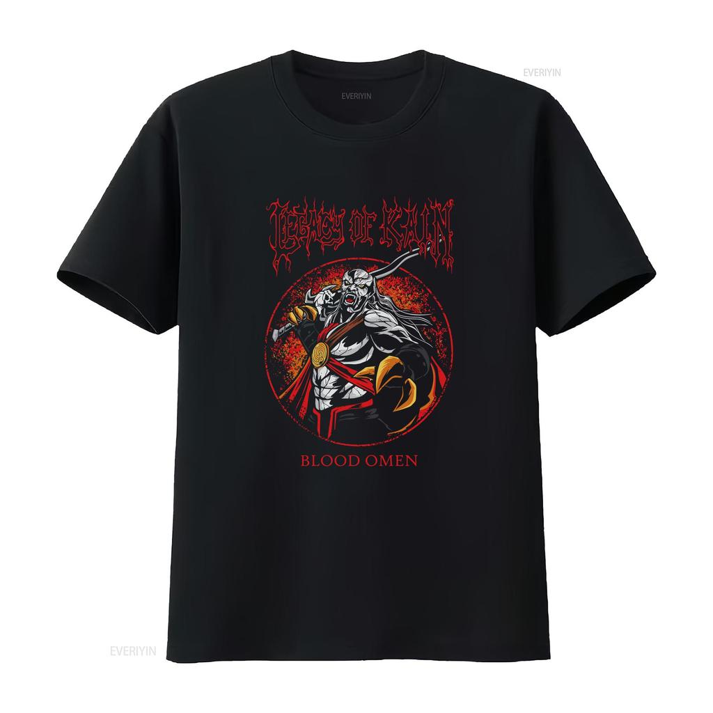 Legacy of Kain Blood Omen T Shirt Sizes KAI 35151 Vintage Washed Graphic Designer Clothes Stretched Top For Everyday Wear