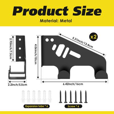 2pcs Chainsaw Hanger Wall Mount Heavy Duty Chainsaw Rack Garage Tools for Garage Organization, Storage Shed Organizer