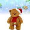 Teddy Plush Bear Toys Santa Hat Scarf Cartoon Animals Fill Doll Christmas Gifts