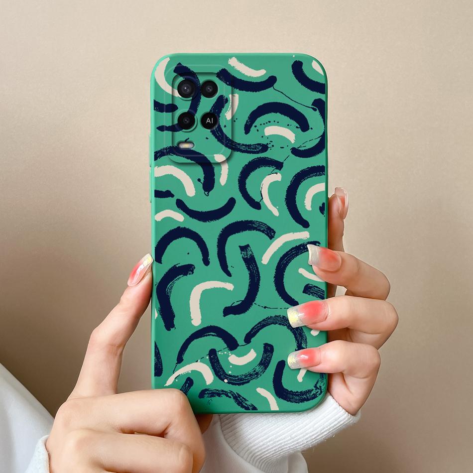 For Oppo A54 A54S Case Simple Cute Design Full Protection Phone Housing For Oppo A 54 4G Back Cover Soft Liquid Silicone Fundas