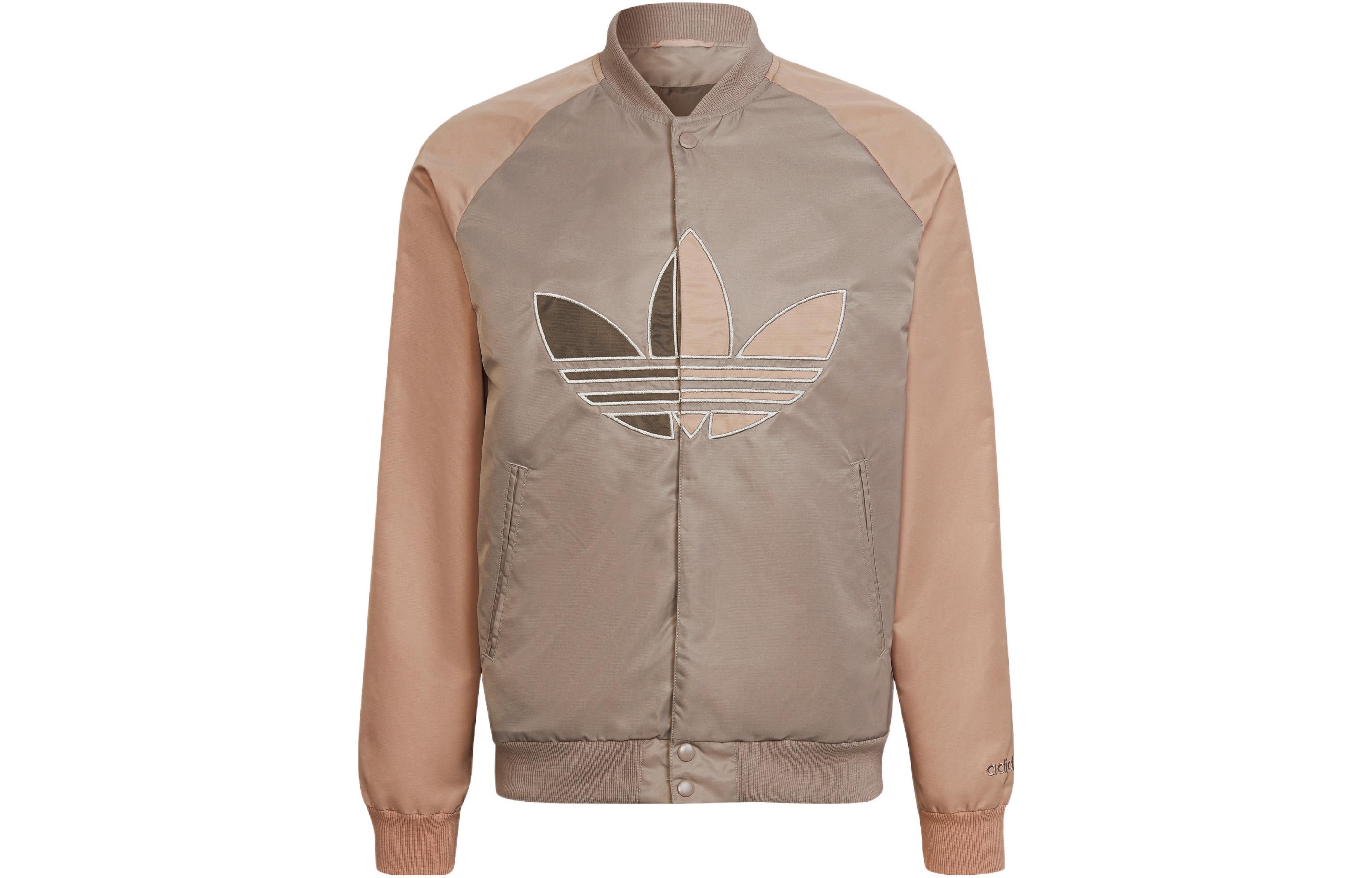 

Adidas Originals Clgt Baseball Jerseys Men s Light Brown Gray Baseball Collar Moderate Straight Fit HP0429 M