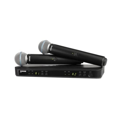 Shure BLX288/B58 Wireless Microphone System: Dual-Channel, Professional-Grade, with Two BLX2/BETA58A Handheld Dynamic Microphones and a BLX88 Receiver