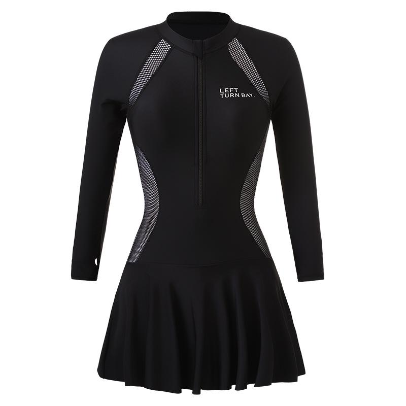 Badekleid für Damen in Übergröße: Atmungsaktiv, Langarm, UPF-Schutz für Strand & Wassersport