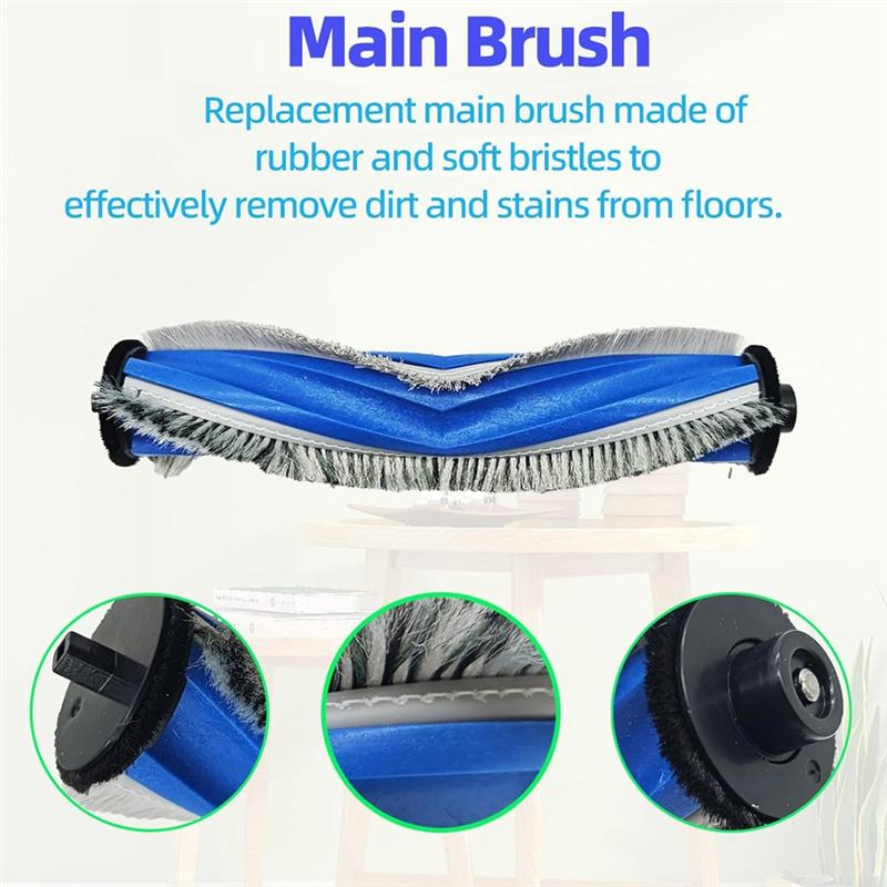 A65T-For Yeedi M12 PRO+ Robot Vacuum Main Side Brush Hepa Filter Mop Pad Dust Bags Replacement Accessories Kit