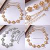 Vintage Metall Hüftkette Für Damen Mit Perlenverzierungen Und Geschnitztem Blumendetail
