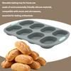 Silicone Hamburger Bun Pan Hamburger Bun Mold Nonstick French Bread Baking Pan Silicone Baguette Mold for Baking Bread Pans