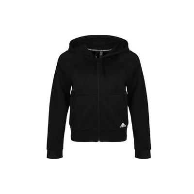 Sporty Style Hoodie Jacket Women Tops Black DU6570