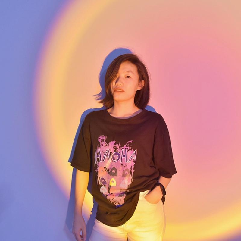 LED USB Sonnenuntergang Projektorlampe Heimdekoration Tragbares Nachtlicht Stimmungs-Neonlicht