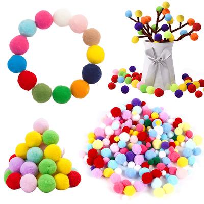300PCS/Set Random Mixed Color Soft Pompom Ball 8mm-30mm Various Size Available Fluffy Ball DIY Handcraft Decorative Material ZYF