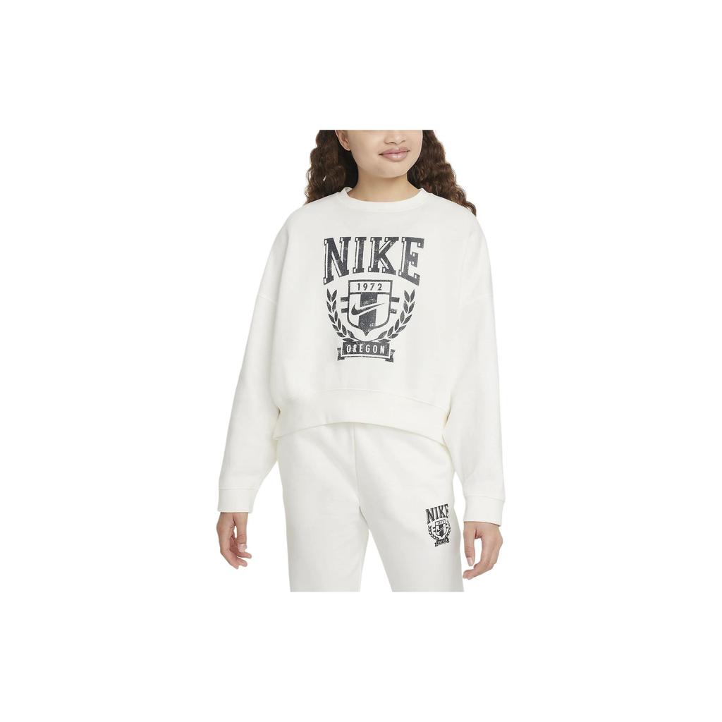 Nike Αθλητικά Ρούχα Γράμμα Αριθμός Κοντομάνικο Αθλητικό Φούτερ Παιδικό φούτερ Λευκό FZ4722-133