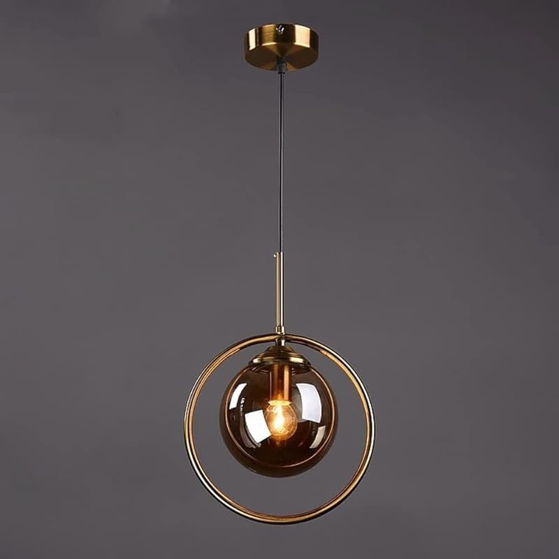 Современный стеклянный светодиодный подвесной люстра - Спальня, Прикроватная зона, Ресторан, Шарообразный подвесной потолочный светильник(чистый)