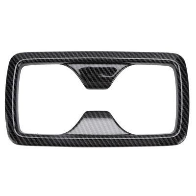 Rear Water Cup Holder Panel Frame Trim Carbon Fiber Style Decor Replacement for RAV4 2019?2021
