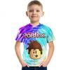 Summer 3D Printed Boys Clothes Girls Kids Roblox Game Short Sleeve T-shirt Girl And Boy Tshirts Children's clothing