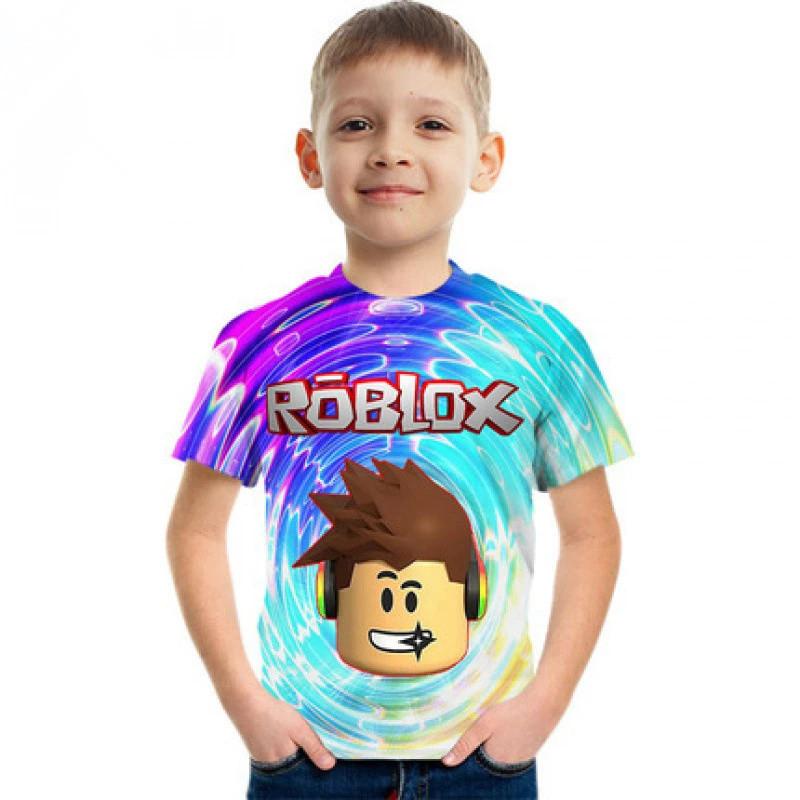 Summer 3D Printed Boys Clothes Girls Kids Roblox Game Short Sleeve T-shirt Girl And Boy Tshirts Children's clothing