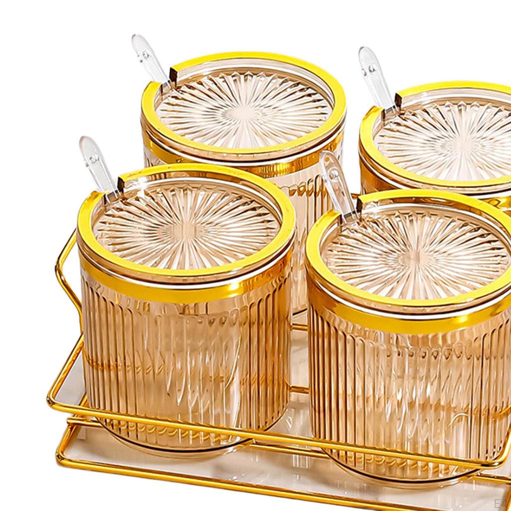 Gewürzgläser, Kanister, Töpfe, staubdicht, Küchentheken-Organizer mit Tablett, Gewürzgläser