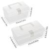 1Pcs Transparent Plastic Storage Box Large-Capacity Sundries Stationery Mask Miscellaneous Container Box Waterproof Dustproof