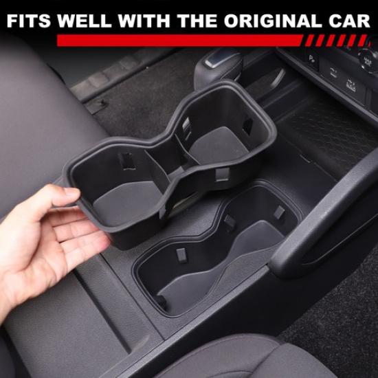 Black TPE Center Console Cup Holder Protector For Nissan Frontier +