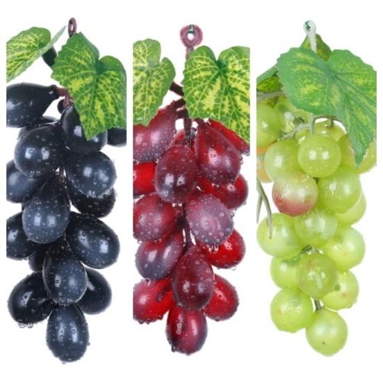 Artificial Grape Bunch Useful Not Wither Rubber Simulation Grape Bundle Faux Plant Simulation Grape Decor Simulation Grape Garden Decor