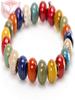 VOGRAC Colorful Ceramic Beads Strand Stretch Bracelet, Handmade ceramic bead bracelet,Shapes Elastic Hand Chain for Women