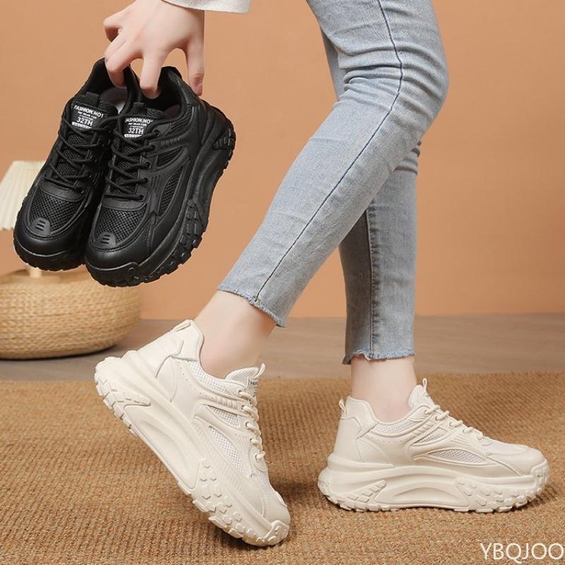 Fashion Autumn new student breathable thick soled sports shoes for women versatile fashionable comfortable casual dad shoes
