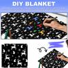 DIY Coloring Blanket, Kids Fleece Throw With Custom-Dyed Fabric, Soft Cozy Bedroom Decor, 50x60 Inch,with 24pc Custom Colored Pens