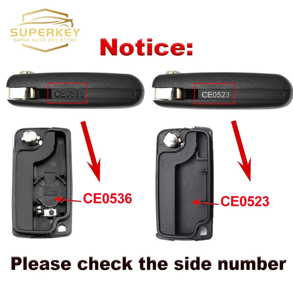 SUPERKEY Aangepaste Afstandsbediening Autosleutel Behuizing Klaphoes Voor Citroen C2 C3 C4 C5 Berlingo Voor Peugeot 207 307 308 407 607 HU83 VA2