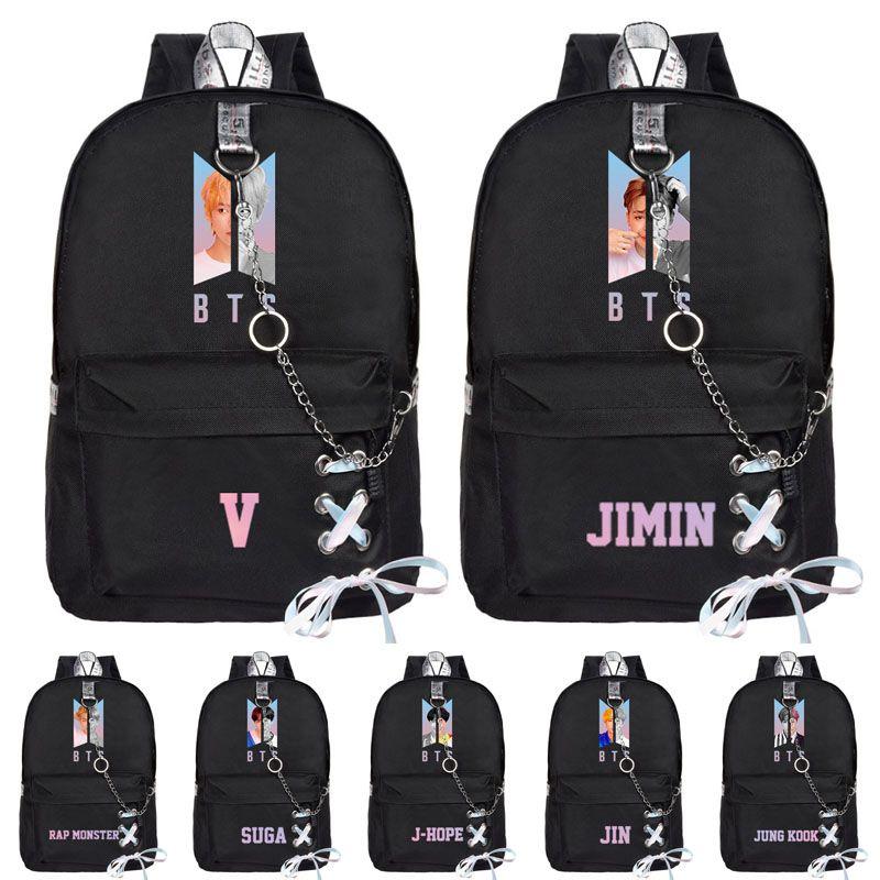 Boys Bts Bangtan Backpack School Bookbag Student Travel Shoulder Bag Rucksack