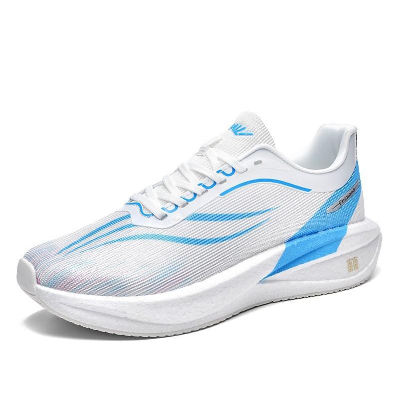 Feidian 5C Couple Middle School Student Physical Test Sports Running Shoes, Lightweight Soft-soled Carbon Plate Shock-absorbing and Breathable Red Ra