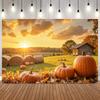 Autumn Harvest Photography Background Truck Fallen Leaves Maple Fruits pumpkin Sunflower Thanksgiving Party Decor Photo Backdrop6