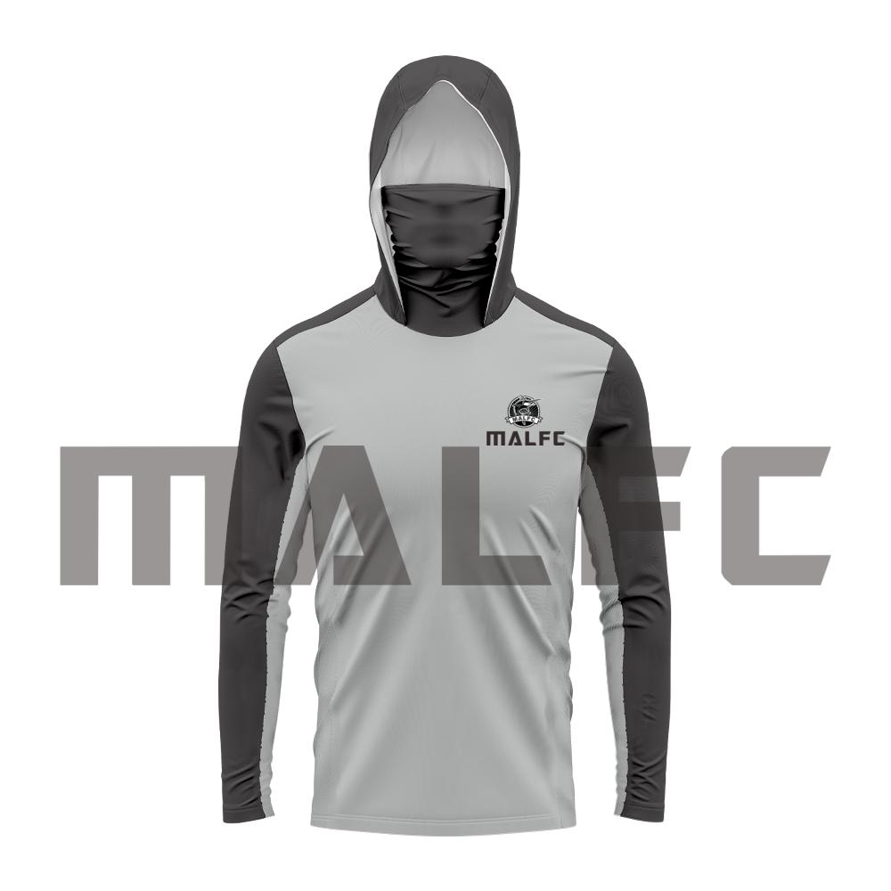 Camicia da pesca con cappuccio da uomo a maniche lunghe protezione UV Abbigliamento da pesca
