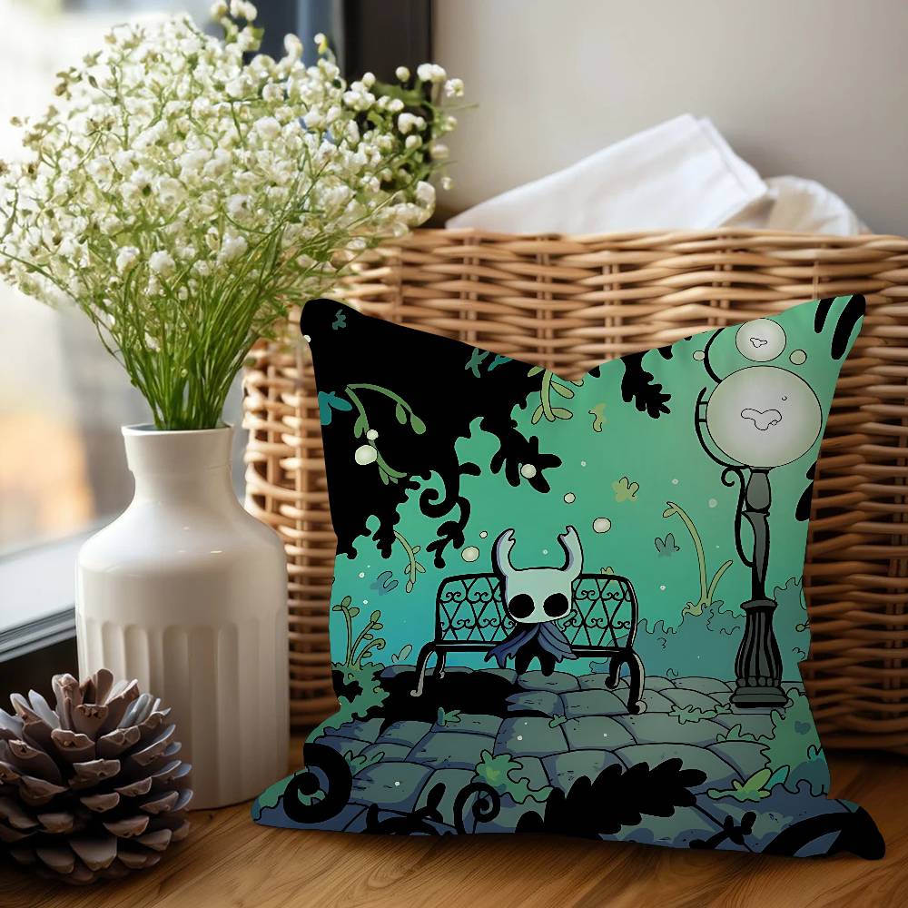 H-Hollow Knight Decorative Room Aesthetics Pillow Case Home Decor Bedroom Sofa Bed Couch Pillow Cover 45x45