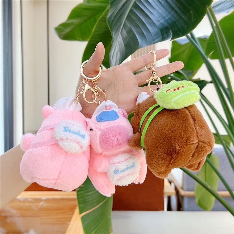 Cute And Soft Capybara Plush Keyring Animal Figure Perfect For Keychains And Gifts
