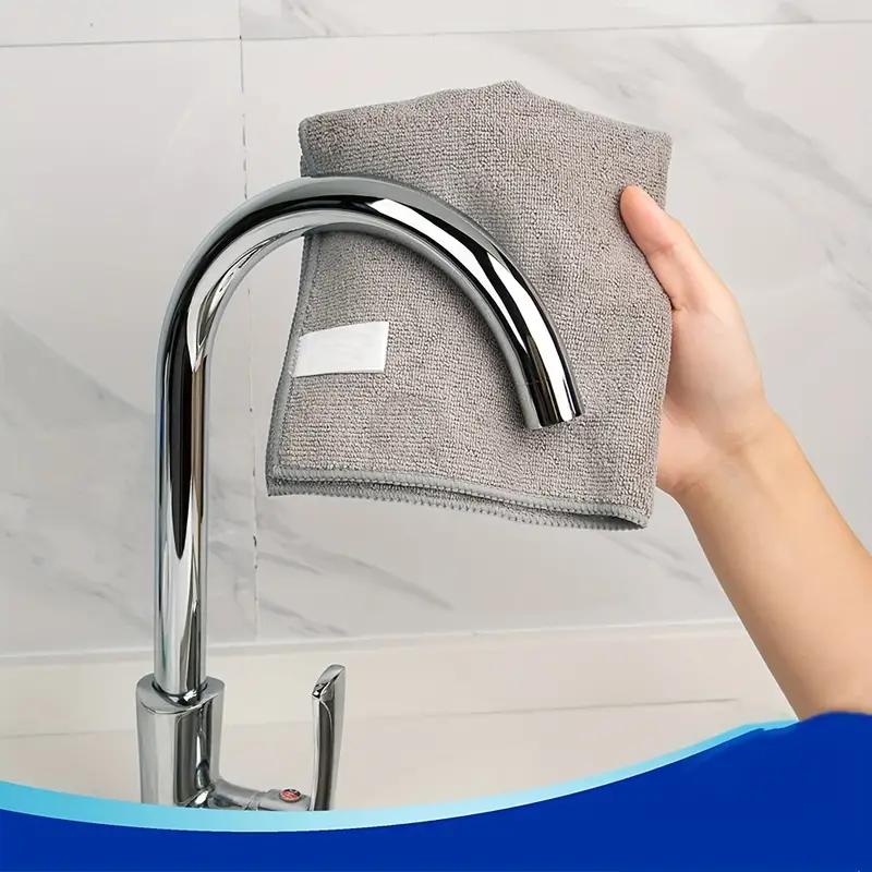 1/50PCS Gray Bamboo Charcoal Thickened Super Absorbent Dishcloth Anti-grease Kitchen Wiping Rags Microfiber Cleaning Cloths