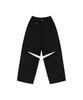 Teulimingbeodeu Knee Slit Wide Pants [ Black ]
