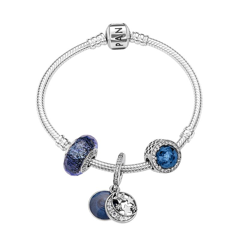 Pandora Intoxicating Night Pearl Pavé Bracelet Women s Silver Silver 17 серебряный
