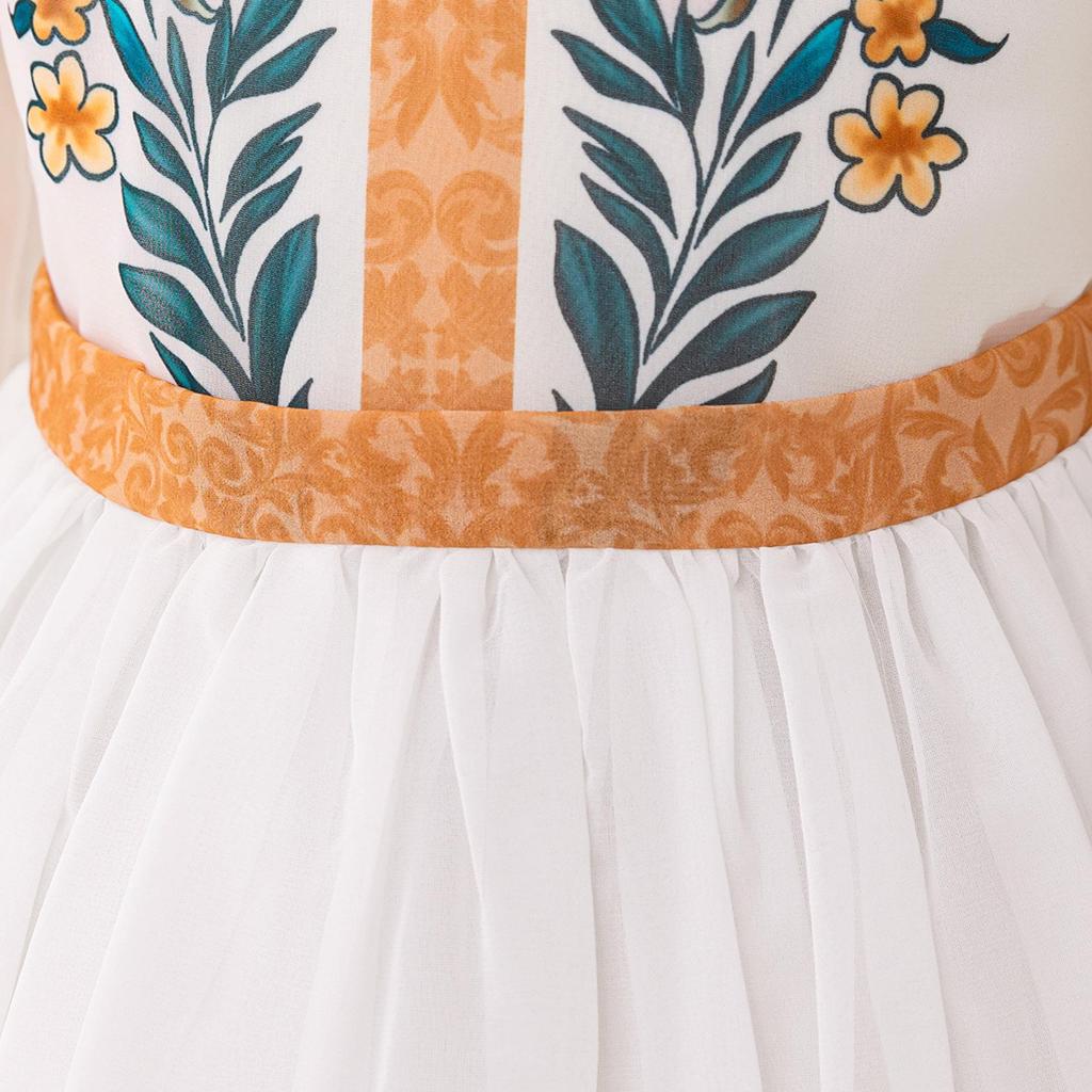 2025 Muslim Embroidered Long Sleeve Formal Dress for Children
