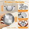 6 Pack Stainless Steel Dipping Sauce Bowls, Individual Round Pinch Bowls for Sides and Sushi, Small Prep Containers for Ingredients