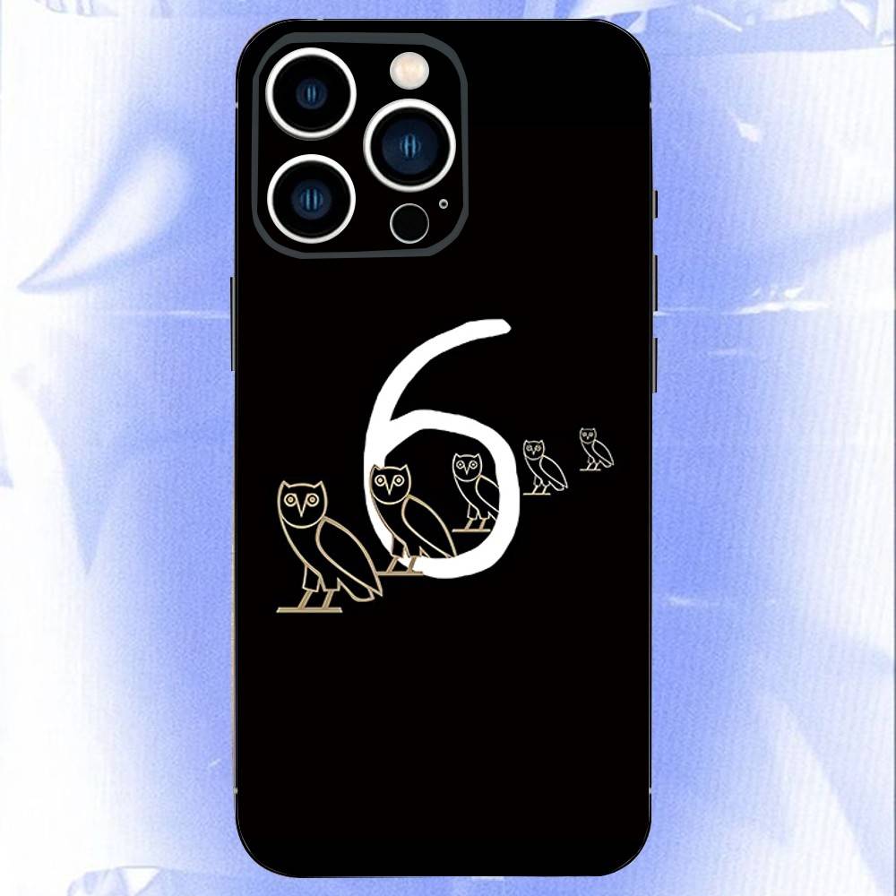Custodia per Telefono D-Drake O-OvO OWL LOGO Per iPhone 17,16,15,14,13,12,11,Pro,XS,Max,XR,Plus,E,SE4,Mini Cover Morbida Nera