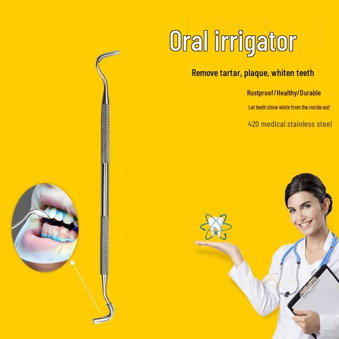 Stainless Steel Dental Tool Set with Tweezers, Mirror, and Probe for Dentists