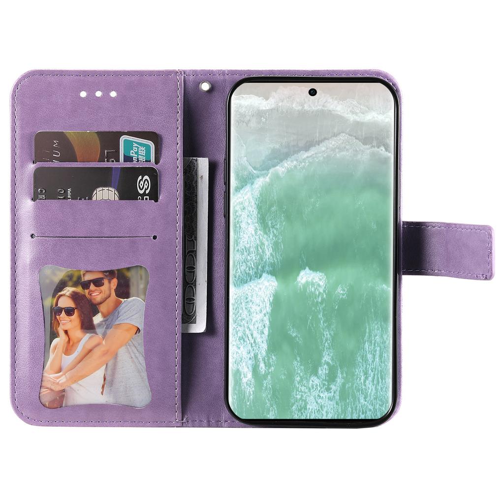 For Oppo Reno11 5G (Global) Magnetic Phone Case Imprinted PU Leather Scratch-proof Shell