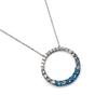 Luxenter 925 Sterling Silver and Aquamarine Zircon Necklace with Rhodium Plating - Kraesh