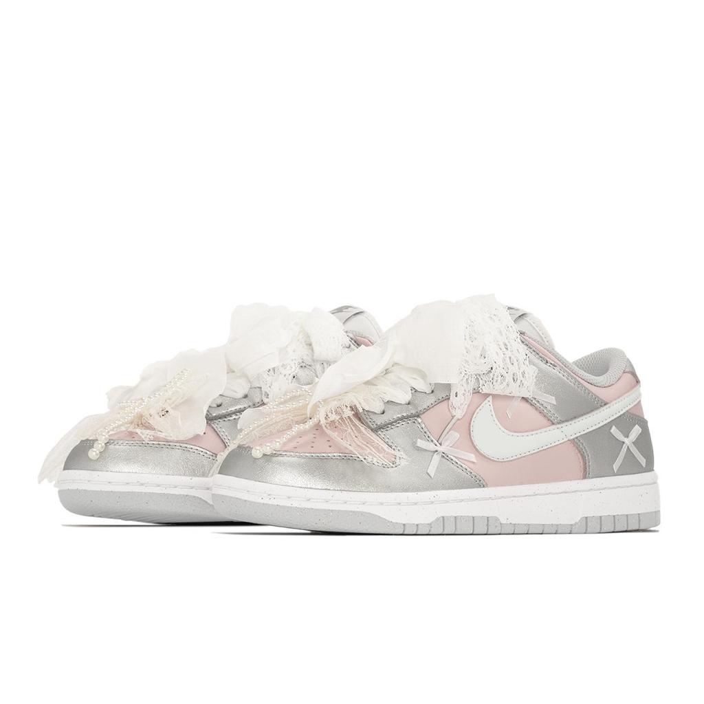 Nike Dunk Sparkling Galaxy Low Top Skateboard Shoes Women's Pink Silver DD1873-113(TeamA-S-BOX)