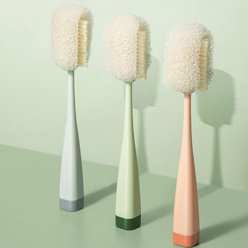 Ends Cleaning Milk Bottle Brush Sponge Long Handle Baby Bottle Brush Kitchen Tools Water Cup Brush